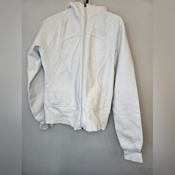 Lululemon Women's Scuba Hoodie Jacket. White. Measurements in pictures - Picture 2 of 11